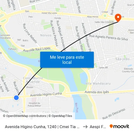 Avenida Higino Cunha, 1240 | Cmei Tia Lygia to Aespi Fapi map