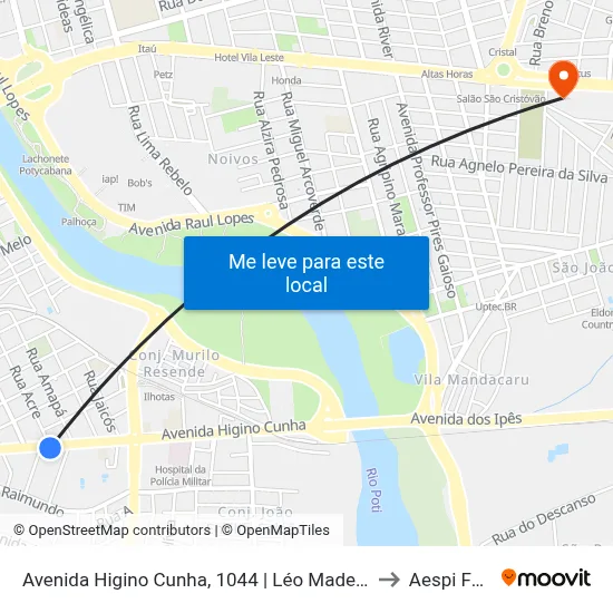 Avenida Higino Cunha, 1044 | Léo Madeiras to Aespi Fapi map
