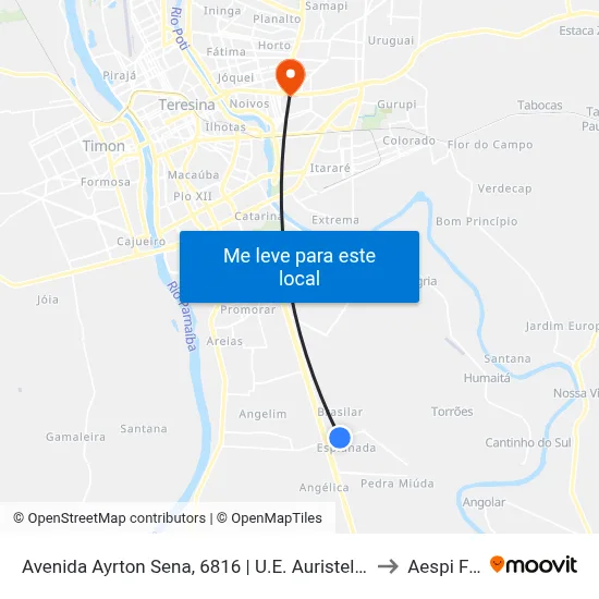 Avenida Ayrton Sena, 6816 | U.E. Auristela Soares to Aespi Fapi map