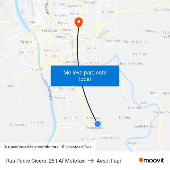Rua Padre Cícero, 25 | Af Mototaxi to Aespi Fapi map
