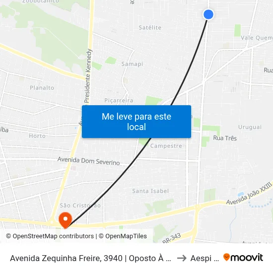 Avenida Zequinha Freire, 3940 | Oposto À Pizzaria Resende to Aespi Fapi map