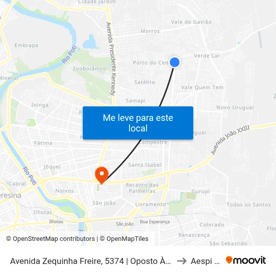 Avenida Zequinha Freire, 5374 | Oposto À Igreja Batista to Aespi Fapi map