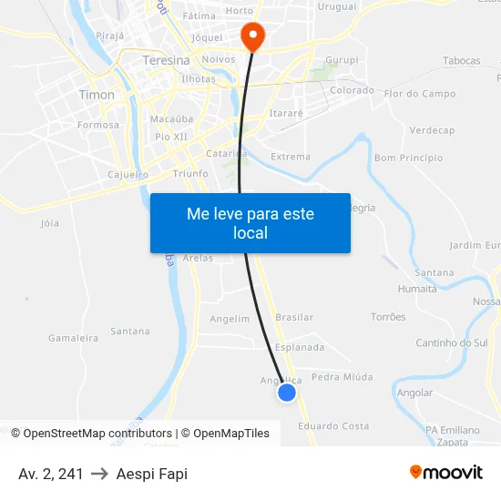 Av. 2, 241 to Aespi Fapi map