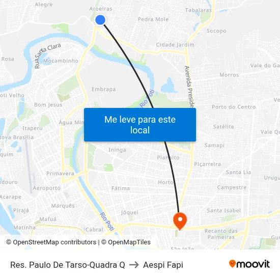 Res. Paulo De Tarso-Quadra Q to Aespi Fapi map