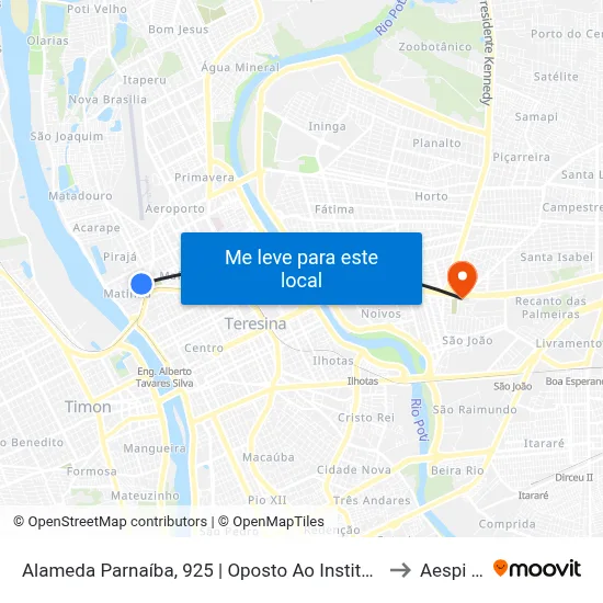 Alameda Parnaíba, 925 | Oposto Ao Instituto De Educação to Aespi Fapi map