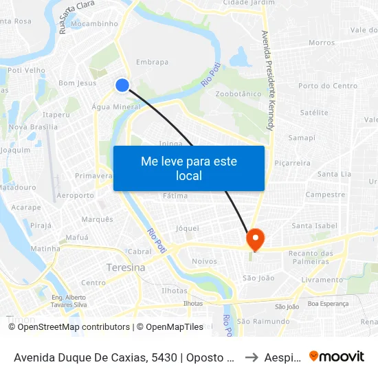 Avenida Duque De Caxias, 5430 | Oposto Aos Apartamentos to Aespi Fapi map