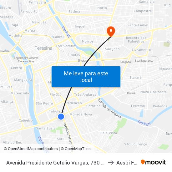 Avenida Presidente Getúlio Vargas, 730 | Chesf to Aespi Fapi map