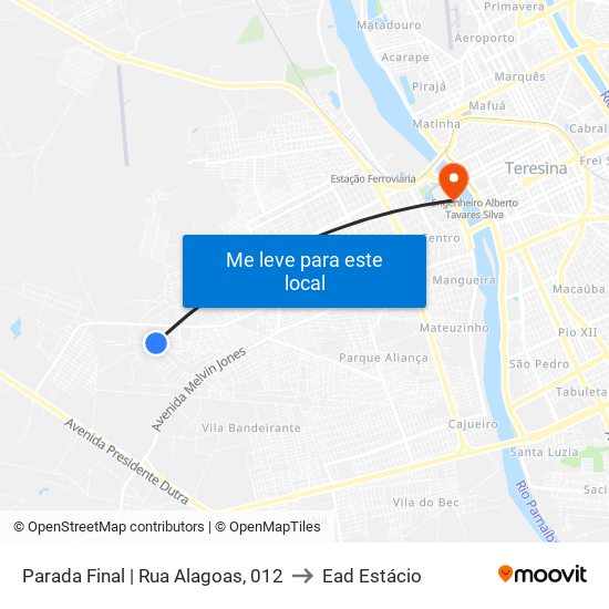 Parada Final | Rua Alagoas, 012 to Ead Estácio map