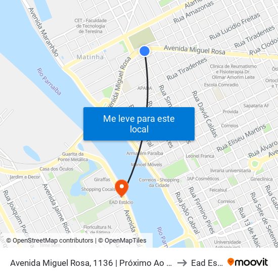 Avenida Miguel Rosa, 1136 | Próximo Ao Cemitério São José to Ead Estácio map