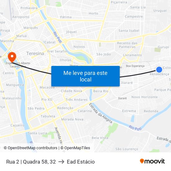 Rua 2 | Quadra 58, 32 to Ead Estácio map