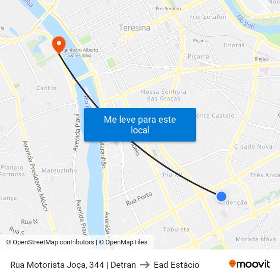 Rua Motorista Joça, 344 | Detran to Ead Estácio map