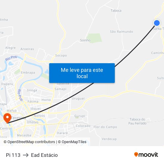 Pi 113 to Ead Estácio map