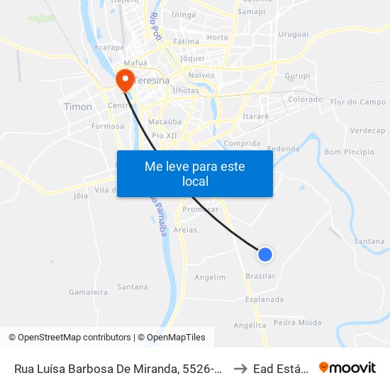 Rua Luísa Barbosa De Miranda, 5526-5998 to Ead Estácio map