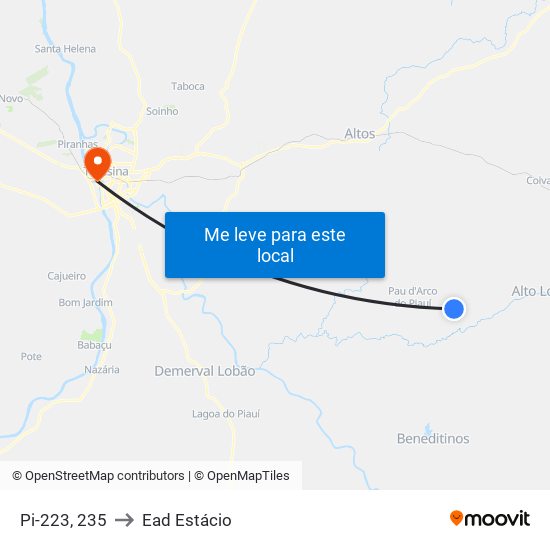 Pi-223, 235 to Ead Estácio map