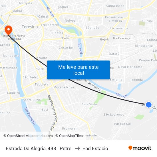 Estrada Da Alegria, 498 | Petrel to Ead Estácio map