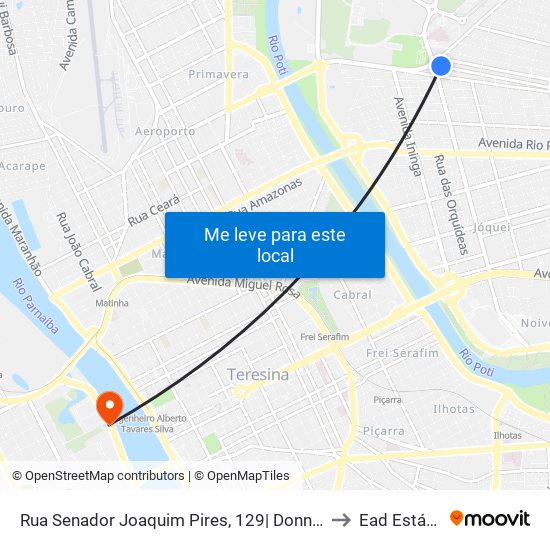 Rua Senador Joaquim Pires, 129| Donna Get to Ead Estácio map