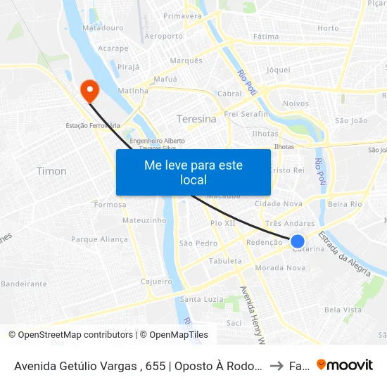 Avenida Getúlio Vargas , 655 | Oposto À Rodoviária to Farp map