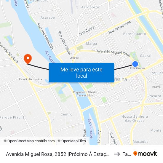 Avenida Miguel Rosa, 2852 |Próximo À Estação/25º Bc to Farp map