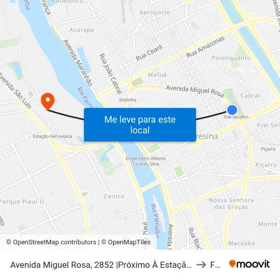 Avenida Miguel Rosa, 2852 |Próximo À Estação/25º Bc to Farp map