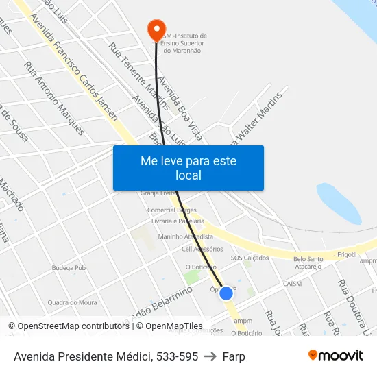 Avenida Presidente Médici, 533-595 to Farp map