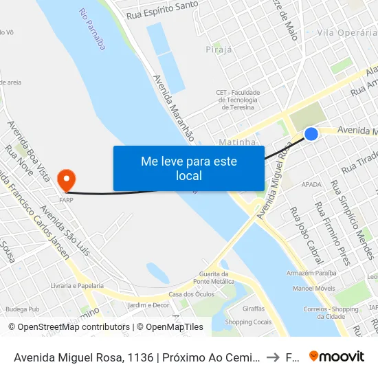 Avenida Miguel Rosa, 1136 | Próximo Ao Cemitério São José to Farp map