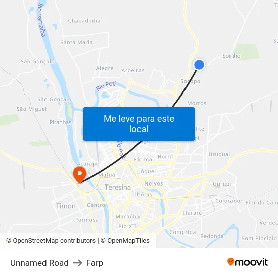 Unnamed Road to Farp map