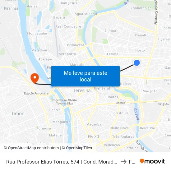 Rua Professor Elias Tôrres, 574 | Cond. Morada Dos Orixás to Farp map