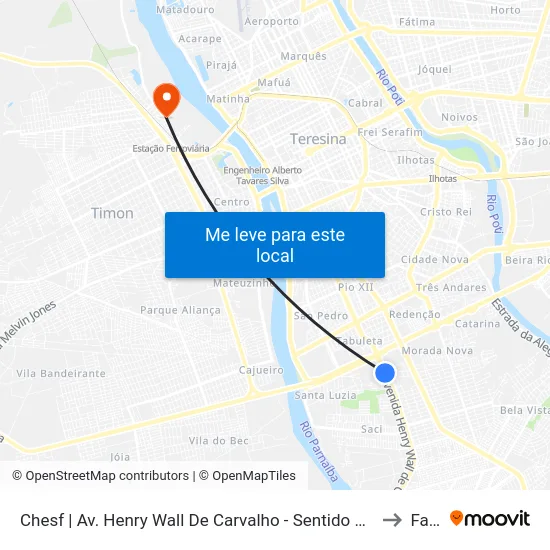 Chesf | Av. Henry Wall De Carvalho - Sentido Bairro to Farp map