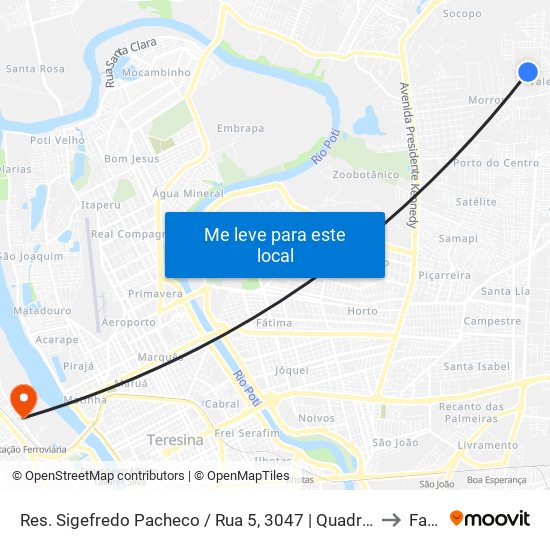 Res. Sigefredo Pacheco / Rua 5, 3047 | Quadra O to Farp map