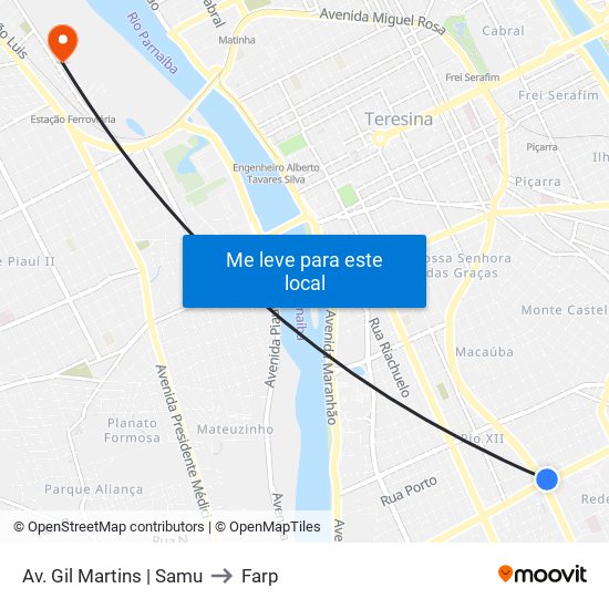 Av. Gil Martins | Samu to Farp map