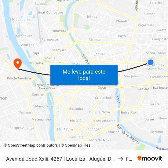 Avenida João Xxiii, 4257 | Localiza - Aluguel De Carros to Farp map