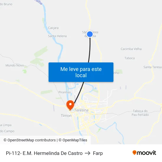 Pi-112- E.M. Hermelinda De Castro to Farp map