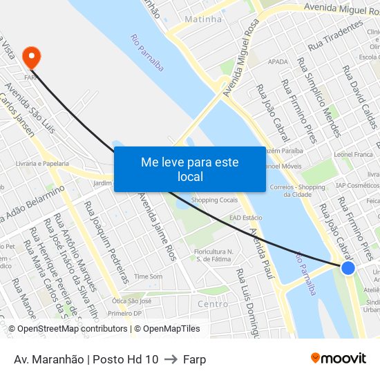 Av. Maranhão | Posto Hd 10 to Farp map