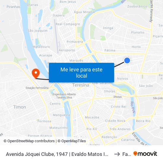 Avenida Jóquei Clube, 1947 | Evaldo Matos Imoboliária to Farp map