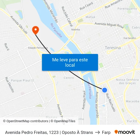 Avenida Pedro Freitas, 1223 | Oposto À Strans to Farp map