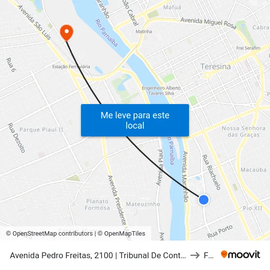 Avenida Pedro Freitas, 2100 | Tribunal De Contas Do Estado to Farp map