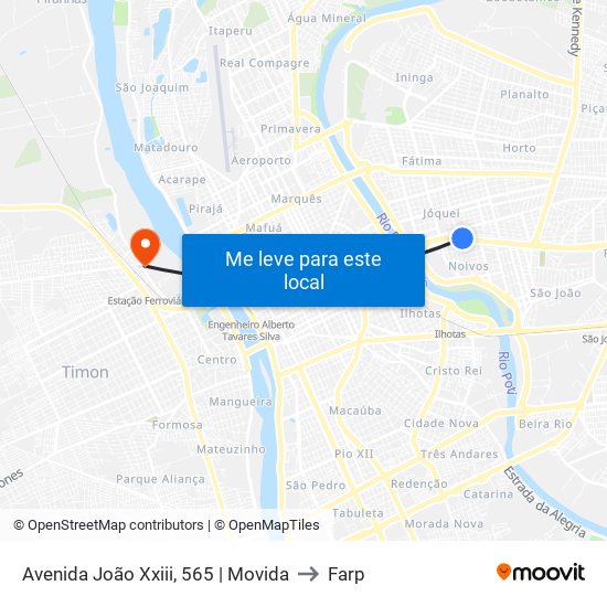 Avenida João Xxiii, 565 | Movida to Farp map