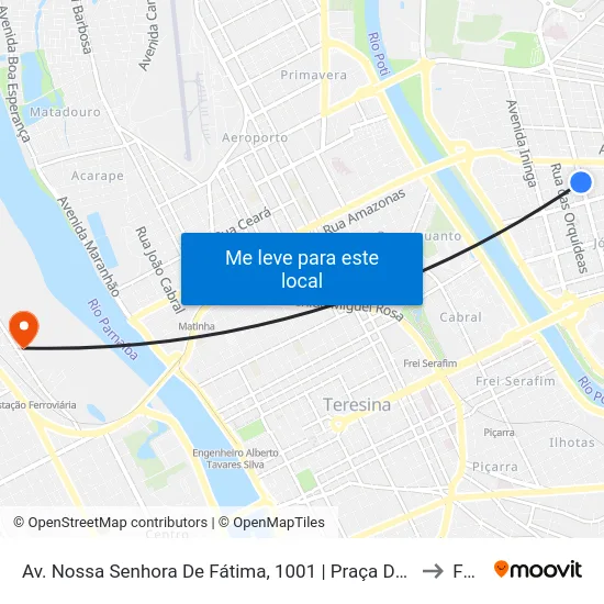 Av. Nossa Senhora De Fátima, 1001 | Praça De Fátima to Farp map