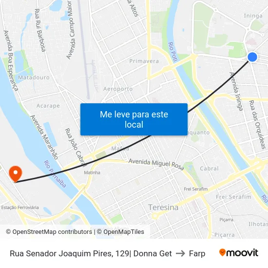 Rua Senador Joaquim Pires, 129| Donna Get to Farp map