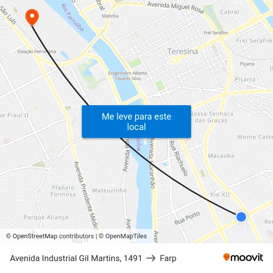 Avenida Industrial Gil Martins, 1491 to Farp map