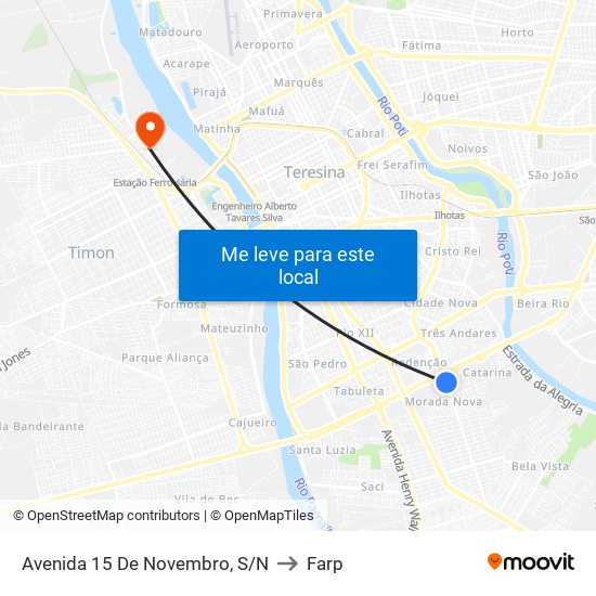 Avenida 15 De Novembro, S/N to Farp map