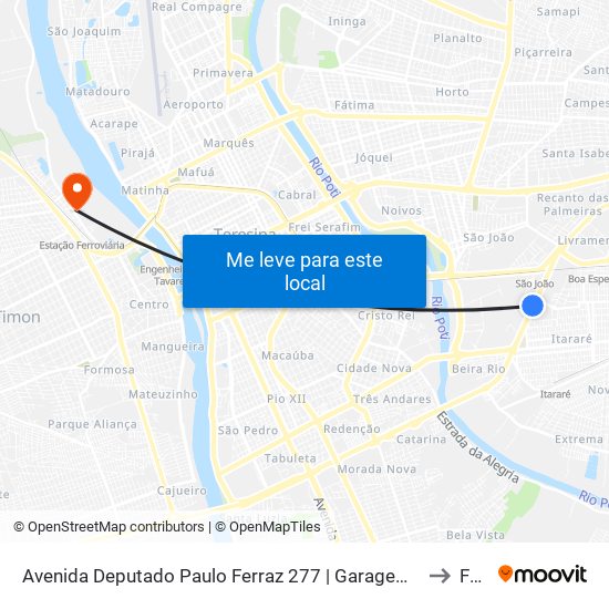 Avenida Deputado Paulo Ferraz 277 | Garagem São Cristóvão to Farp map