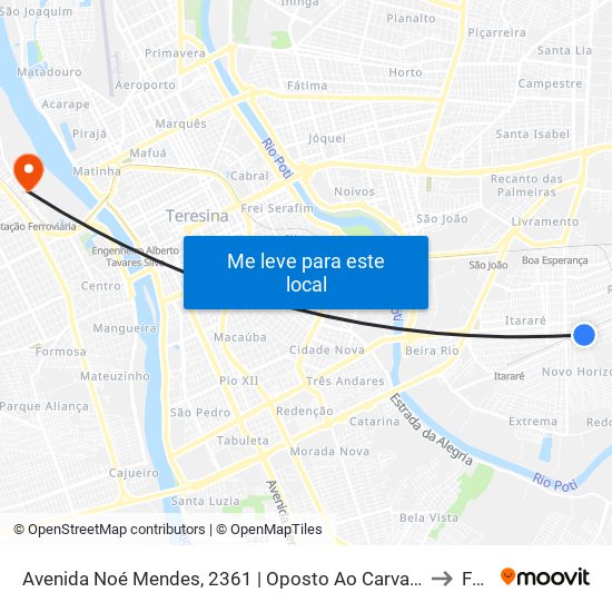 Avenida Noé Mendes, 2361 | Oposto Ao Carvalho Alternativo to Farp map