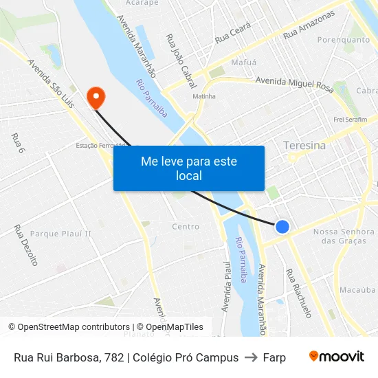 Rua Rui Barbosa, 782 | Colégio Pró Campus to Farp map