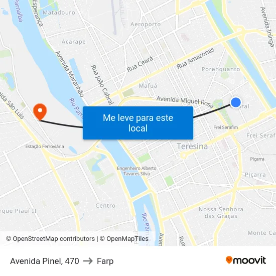 Avenida Pinel, 470 to Farp map