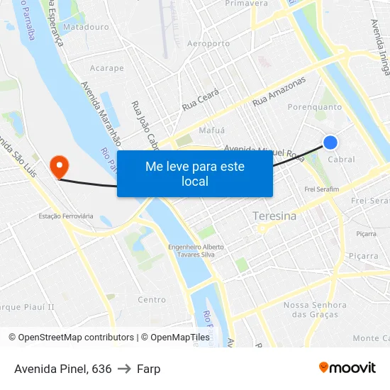 Avenida Pinel, 636 to Farp map