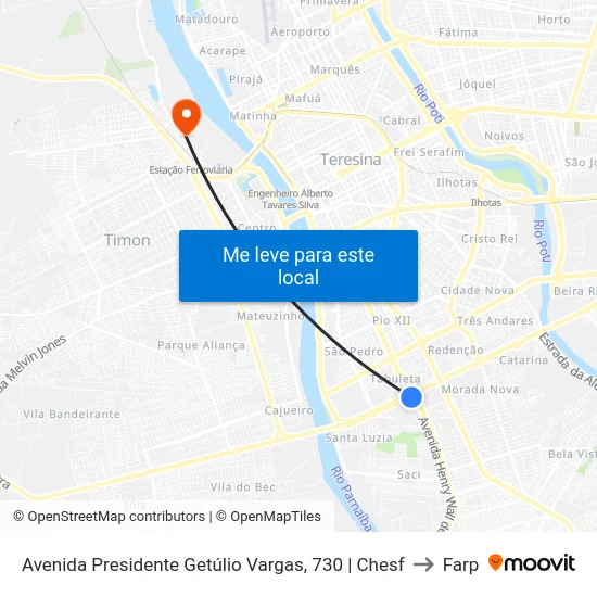 Avenida Presidente Getúlio Vargas, 730 | Chesf to Farp map