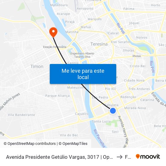 Avenida Presidente Getúlio Vargas, 3017 | Oposto À Chesf to Farp map