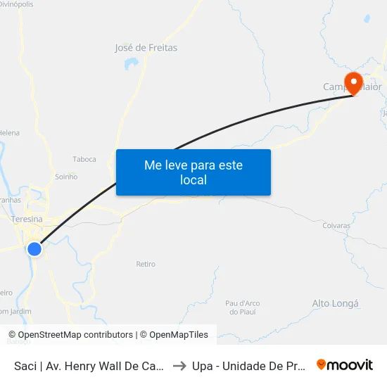 Saci | Av. Henry Wall De Carvalho - Sentido Bairro to Upa - Unidade De Pronto Atendimento map