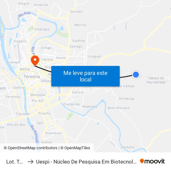 Lot. Taboca to Uespi - Núcleo De Pesquisa Em Biotecnologia E Biodiversidade map